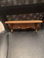 Vintage Wooden Small Wall Hanging Shelf With Pegs -9” X 4” X 3”, used for sale  Shipping to South Africa