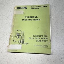 Manual de reparo de serviço de instruções de revisão de empilhadeira Clark 500, EC20, ECS30 comprar usado  Enviando para Brazil