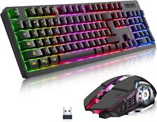 Usado, Combo de teclado y mouse inalámbricos caja abierta - retroiluminado RGB, recargable inalámbrico segunda mano  Embacar hacia Argentina