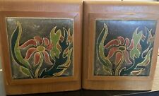 Rare J Warner Prins Midcentury Bookends Koring Blond Wood W/ Inlaid Tiles Signed for sale  Shipping to South Africa