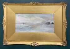 Original Antique Impressionist Seascape Oil On Board Painting for sale  Shipping to South Africa