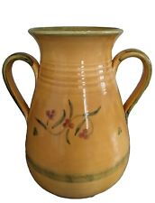 Vaso de cerâmica vintage LOU PIGNATIER VITRIFICADO assinado França amarelo floral  comprar usado  Enviando para Brazil