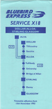 Bluebird bus timetable for sale  WIRRAL