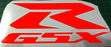 2 X  FLUORESCENT ORANGE   SUZUKI GSX-R   VINYL DECAL STICKERS  140mm x 60mm  for sale  Shipping to South Africa