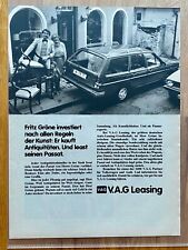 V.A.G. Leasing VW Passat Variant Oldtimer Oryginalny 1982 Vintage Reklama na sprzedaż  Wysyłka do Poland