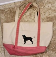 Bolsa de praia The Black Dog logotipo Marthas Vineyard bolsa tote de lona rosa com zíper superior  comprar usado  Enviando para Brazil