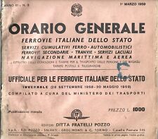 Orario generale 1959 usato  Italia