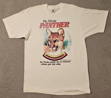 Usado, Camiseta Masculina Vintage Florida Panther Tamanho L EUA 1990s Endangered Nature 1991 comprar usado  Enviando para Brazil
