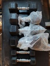 NEW 3 Pairs of  25+,20+,5 Lbs Dumbbells Rubber Coated Hex Pair -TOTAL 100lbs, used for sale  Council Bluffs