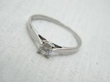 Vintage Diamond Palladium Solitaire Engagement Ring Size R 8.75 950 Purity for sale  CAMELFORD