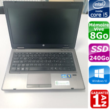 Occasion, PC Portable HP Probook 6470b, 14", i5-3210M, SSD 240 Go, 8 Go RAM, Win 10 Pro d'occasion  Saint-Pierre-Montlimart