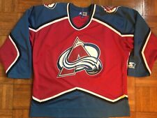 Colorado Avalanche Jersey vtg Starter 90s Blank NHL hockey sewn road sz L / XL, used for sale  Shipping to South Africa