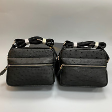 Ostrich Leather Black HandBag Travel Basic Style, used for sale  Shipping to South Africa