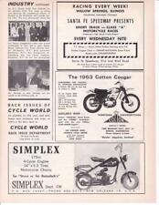 1963 Cotton Cougar Motorcycle Print-Ad & Simplex Minibike & Suzuki Trojan 80 for sale  Shipping to South Africa