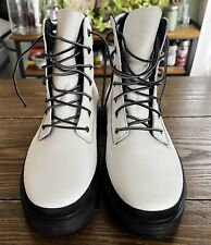 Timberland Ray City White and Black Leather Waterproof Boots Womens US Size 8 for sale  Shipping to South Africa