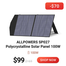 Allpowers 18v100w foldable for sale  Los Angeles