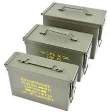 NATO 50Cal Ammo Box Army Storage Ammunition Surplus Issue Tin Tool Metal 3 Sizes for sale  NORTHAMPTON