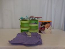 American Girl 2013 Salon center green doll beauty + Purple Cape + accessories for sale  Shipping to South Africa