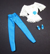 RARE 1979-80 Barbie Fashion Favorites #1428 C Blue Pants w/Lacy Top & Flower for sale  Shipping to South Africa