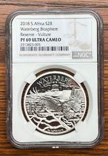2018 S. Africa 1oz Silver S2R Waterberg Biosphere Reserve-Vulture PF69 UC, used for sale  Shipping to South Africa