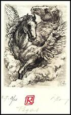 Hampl Petr 1985 Exlibris C3 Mythology Pegasus Horse Pferd Cheval Cavallo Koń 56p na sprzedaż  PL