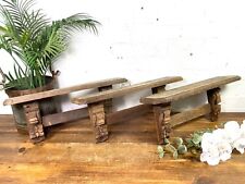 Vintage Reclaimed Indian Hand Carved Wooden Temple Wall Display Book Shelf for sale  Shipping to South Africa