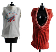 Lote de duas camisetas de surf vintage KEN Clothing e suéter laranja de malha comprar usado  Enviando para Brazil