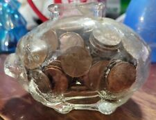bank piggy glass pig vintage for sale  Dahinda