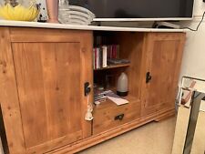 PINE SIDEBOARD / TV STAND / MEDIA CUPBOARD - Mexican pine style with painted top for sale  Shipping to South Africa