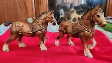 Vintage Japanese Ceramic Pair Horses Clydesdales , used for sale  Shipping to South Africa