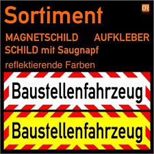 Baustellenfahrzeug Sortiment (Aufkleber, Magnetschild, Schild mit Saugnapf) comprar usado  Enviando para Brazil