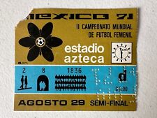 Usado, Boleto de Juego SEMIFINAL Xochitl 1971 Copa Mundial Femenina México 71 Fútbol FIFA raro segunda mano  Embacar hacia Argentina