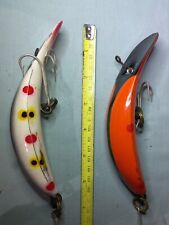 2 señuelos de pesca originales grandes Helin Flatfish T60 segunda mano  Embacar hacia Mexico