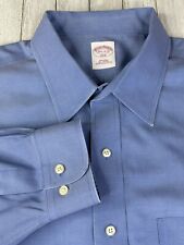 Brooks Brothers Dress Shirt Mens XL Solid Blue Classic Fit 17.5 2/3 Non-Iron, used for sale  Shipping to South Africa