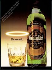 1984 Glenfiddich garrafa de uísque escocês vidro rocks com halo pic anúncio impresso vintage comprar usado  Enviando para Brazil