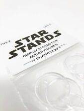 Used, 🌟 20 Stands for VINTAGE STAR WARS Figures -NARROW- Clear Acrylic Disc Display  for sale  Canada