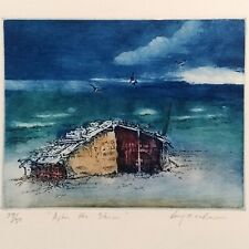 Used, Benjie Torrado After th storm Cabrera Philippines original colour etching signed for sale  Shipping to South Africa