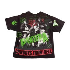 Camiseta Vintage Anos 90 Pantera Cowboys From Hell Estampa Total AOP Proibida G/XL, usado comprar usado  Enviando para Brazil