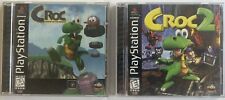 Croc 1 & 2 Sony PlayStation 1 (PS1) Both Black Label and CIB w/Cases + Manuals for sale  Shipping to South Africa