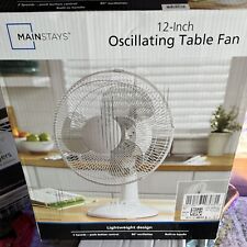 12 Inch 3-Speed Oscillating Table Fan Home Office Cooling Appliance White New  for sale  Gallatin