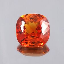 AAA Flawless Natural Ceylon Orange Sapphire Loose Cushion Gemstone Cut 16x16 MM for sale  Shipping to South Africa