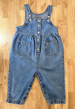Macacão jeans azul Baby Gap meninas tamanho 24 meses azul denim fecho de botão reunido, usado comprar usado  Enviando para Brazil