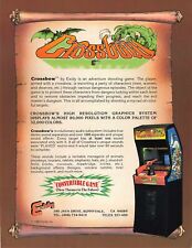 1983 máquina de videojuegos Crossbow promoción volante rara pistola Exidy arcade, usado segunda mano  Embacar hacia Argentina