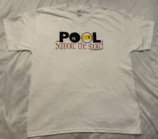 Camiseta blanca de billar con soporte para piscina el deporte talla L 8 y 9 bolas sala piscina segunda mano  Embacar hacia Argentina