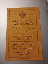 29.08.1953 sudbury town for sale  SUDBURY