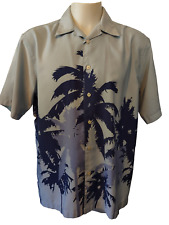 Camisa havaiana saída de emergência masculina grande palmeiras botão para cima manga curta comprar usado  Enviando para Brazil