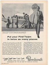 1959 Beechcraft Vintage Impressão Anúncio Executivo Voando Primeira Equipe Duas Vezes Mais Lugar comprar usado  Enviando para Brazil