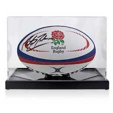 Bola de rugby Inglaterra assinada por Martin Johnson em vitrine | Lembranças de rugby comprar usado  Enviando para Brazil