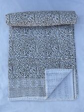 Colcha de algodão indiana kantha estampa preta colcha de cama tamanho King Kantha, usado comprar usado  Enviando para Brazil