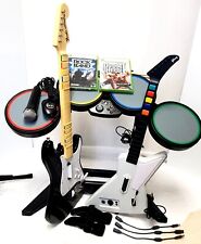 Pacote Xbox 360 Rock Band USB WIRED*Bateria*Fender Strat & X-Plorer*MicroRB*Jogo RB, usado comprar usado  Enviando para Brazil